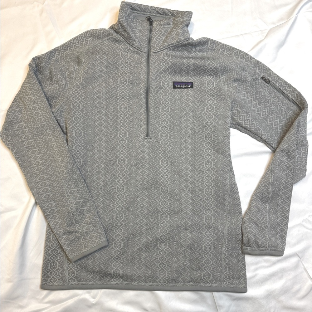 Patagonia Women's Better Sweater Half Zip - Textured Gray - Women’s Medium
